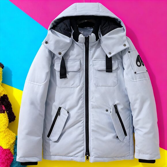 Scissors Light Blue Down Jacket - Picture 1 of 8